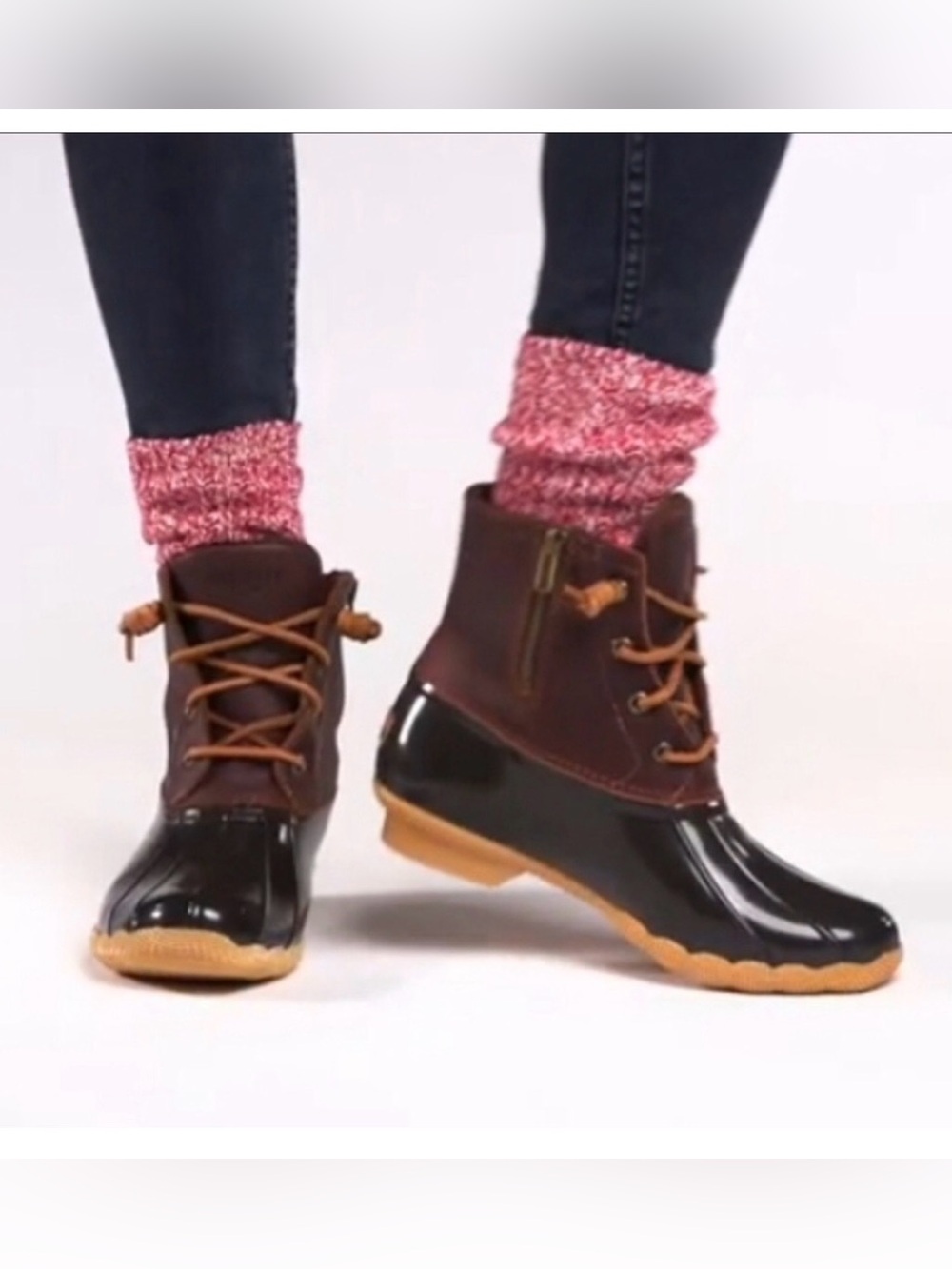 Sperry Topsider Women's Saltwater Leather Rain Boots size 7